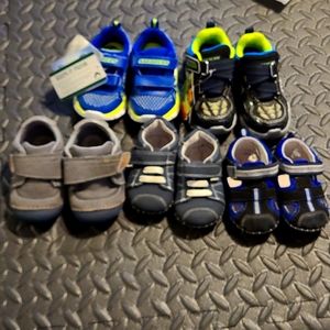 Pediped Sketchers Stride Rite baby walker shoe lot